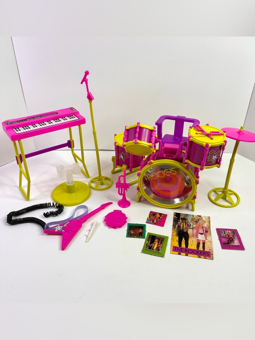 Vintage 1986 Barbie And The Rockers - Live Concert Instruments- Almost Complete